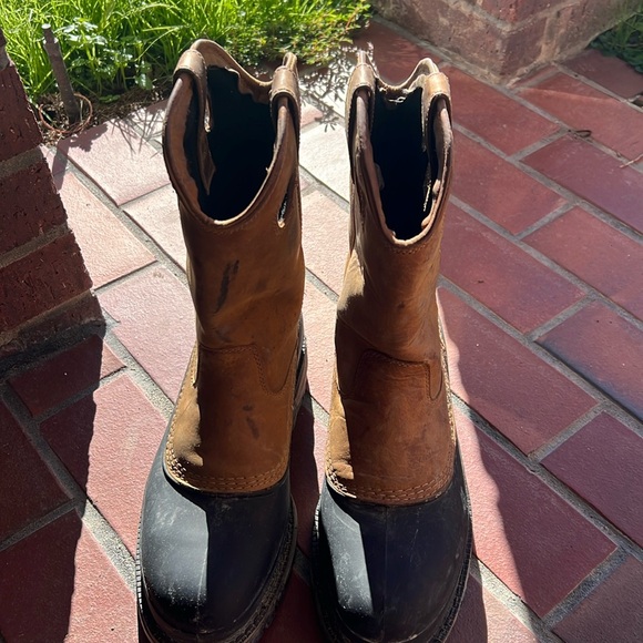 Men’s size 10W mud dog Georgia boots steel toe & waterproof - Picture 1 of 3